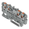 4-Leiter-Durchgangsklemme mit Drücker 1,5 mm² grau