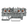 4-Leiter-Durchgangsklemme mit Drücker 1,5 mm² grau