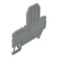 Endplatte für Sicherungsklemmen,2 mm dick,grau