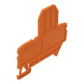 Endplatte für Sicherungsklemmen,2 mm dick,orange