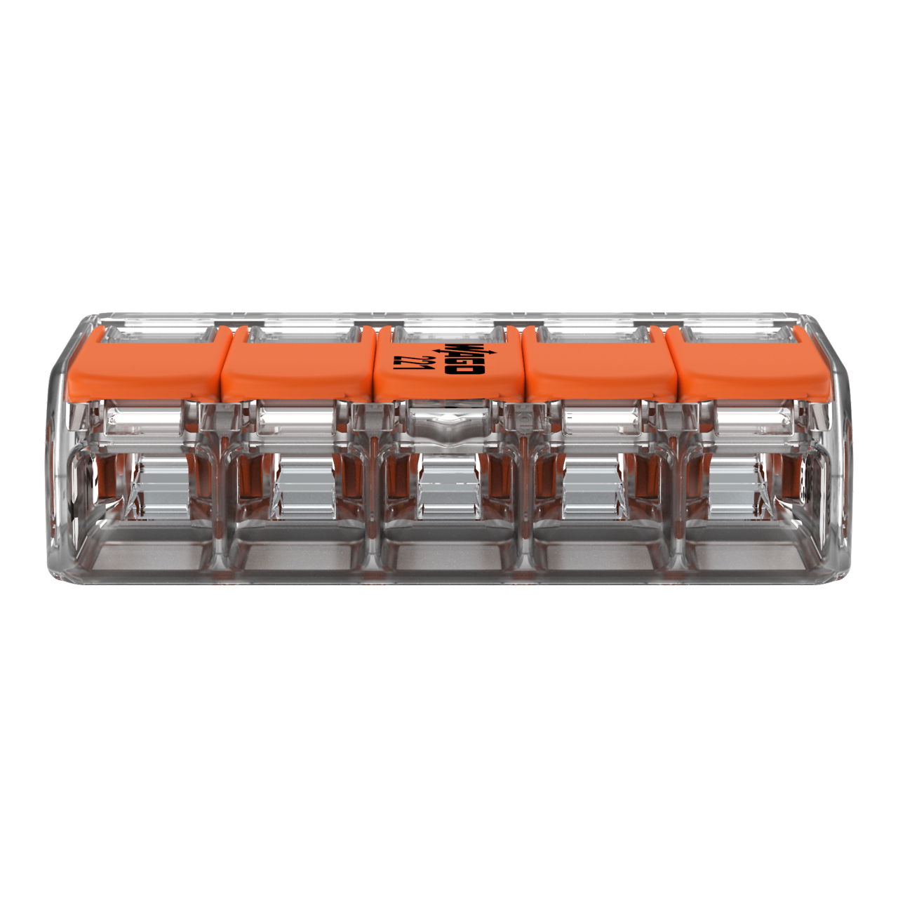 Verbindungsklemme mit Hebeln,für alle Leiterarten,max. 4 mm²,transparent – Bild 3 von 7
