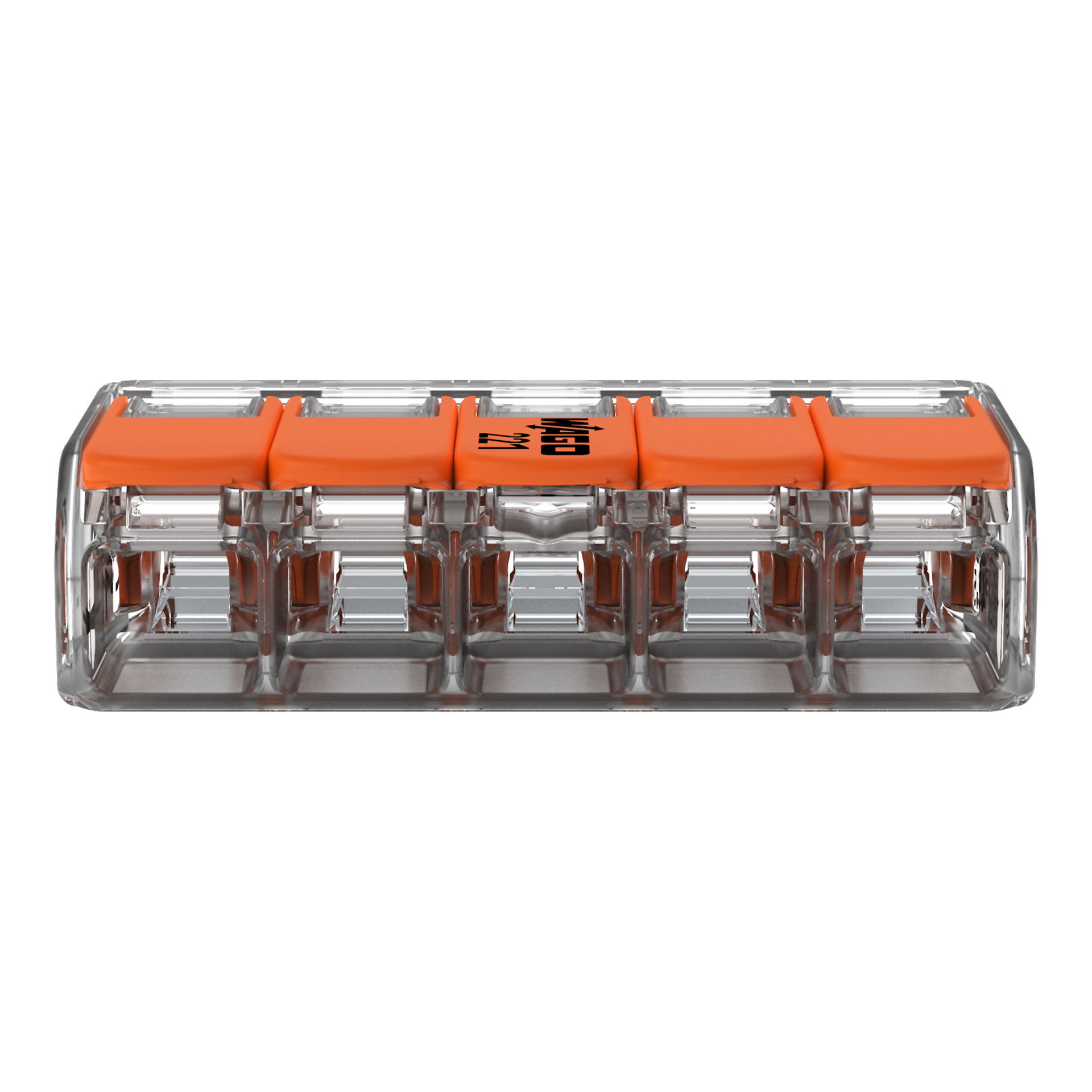 Verbindungsklemme mit Hebeln,für alle Leiterarten,max. 4 mm²,transparent – Bild 3 von 7
