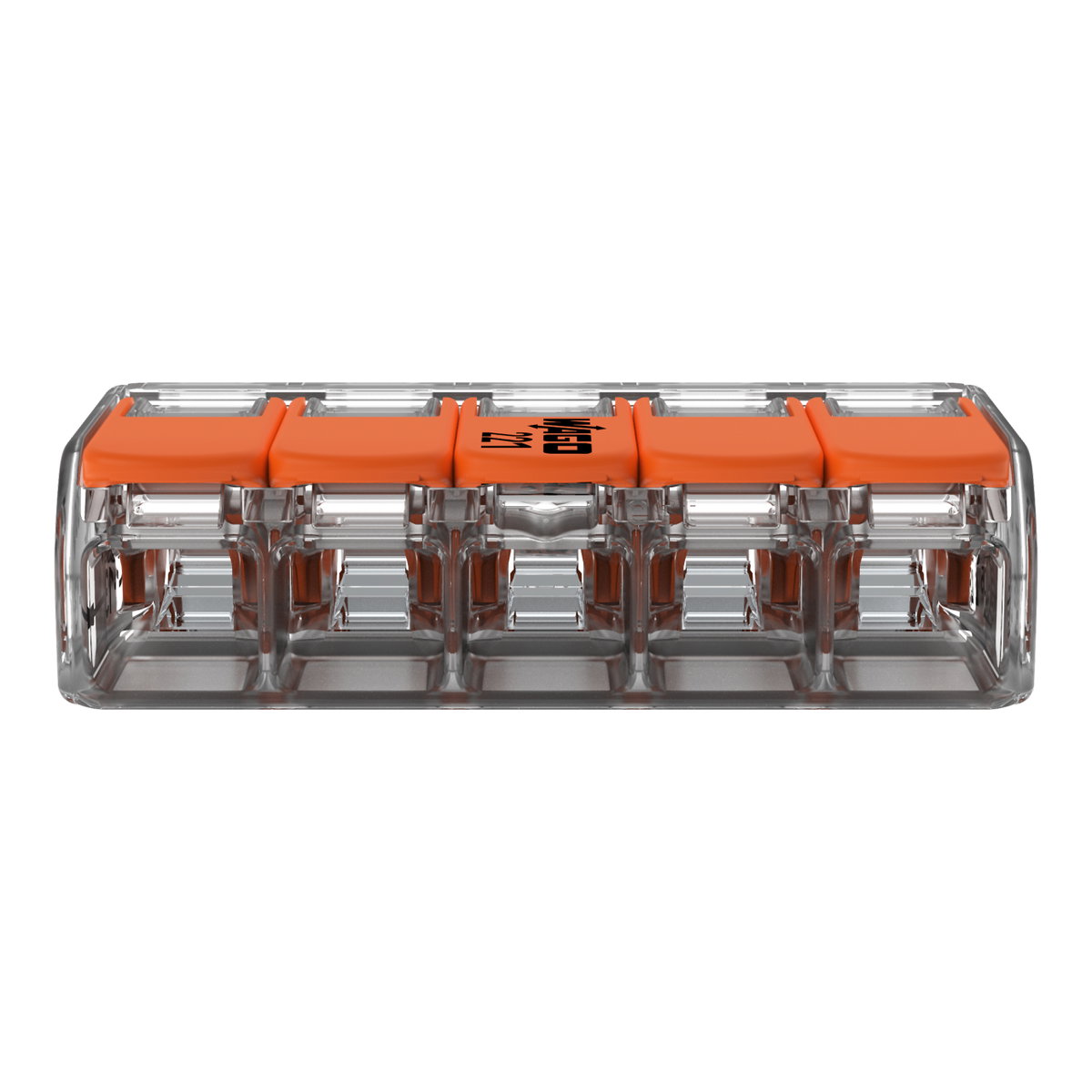 Verbindungsklemme mit Hebeln,für alle Leiterarten,max. 6 mm²,transparent – Bild 3 von 7