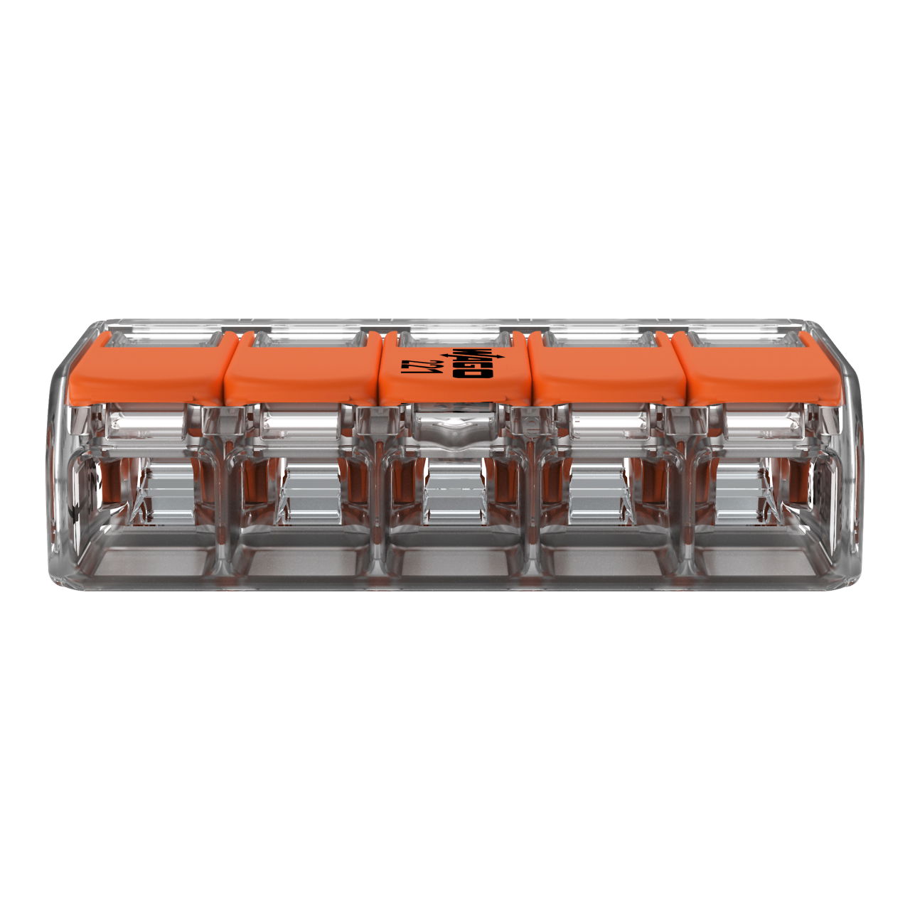 Verbindungsklemme mit Hebeln,für alle Leiterarten,max. 6 mm²,transparent – Bild 3 von 7