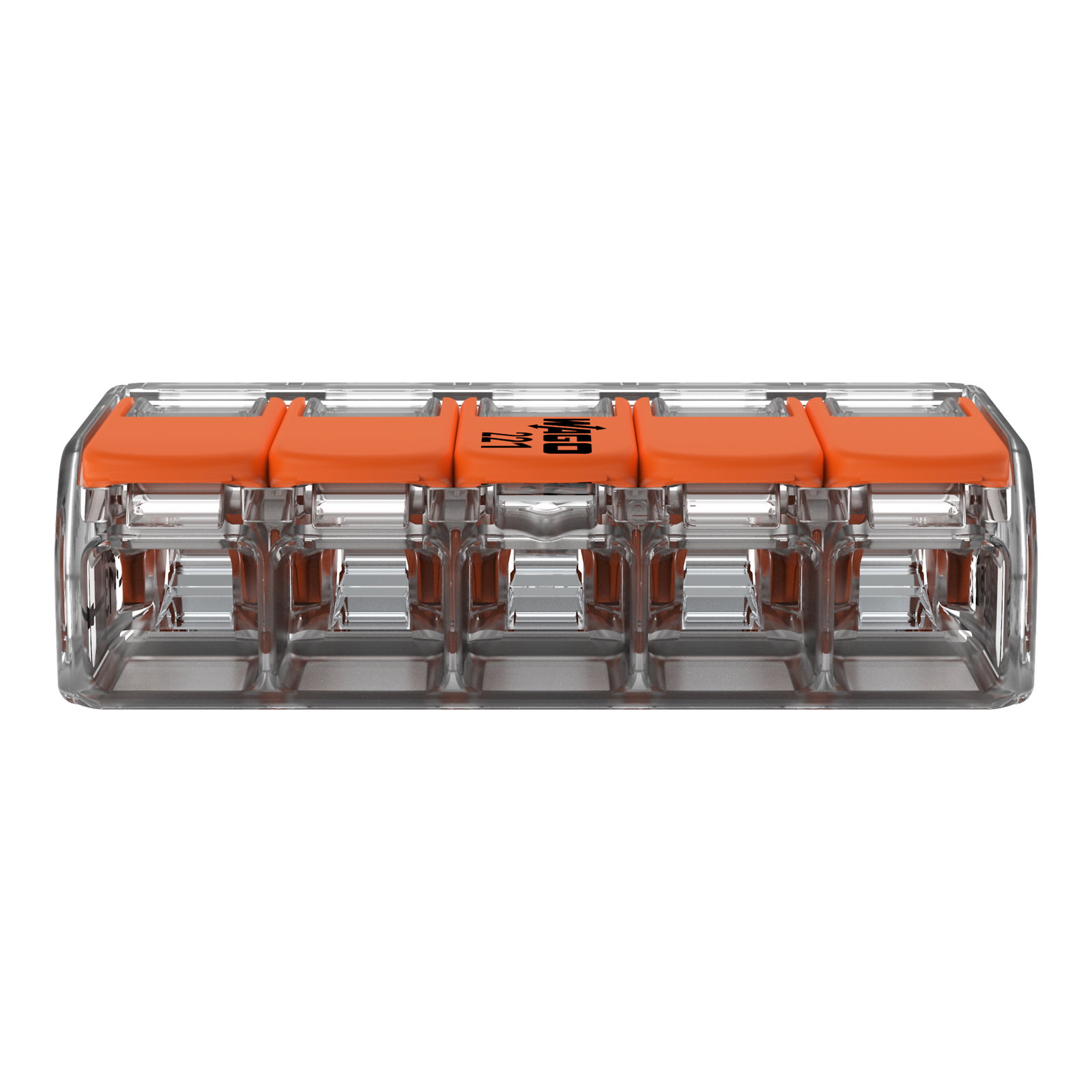 Verbindungsklemme mit Hebeln,für alle Leiterarten,max. 6 mm²,transparent – Bild 3 von 7