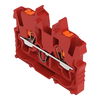 2-Leiter-Mini-Durchgangsklemme mit Drücker 1 mm² rot