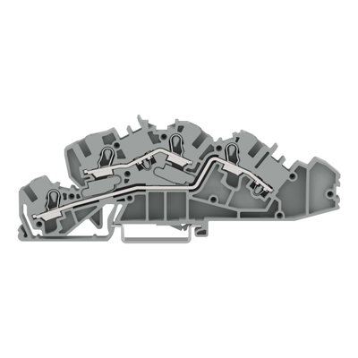 Installationsetagenklemme mit Betätigungsöffnung 4 mm² grau