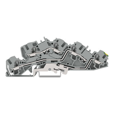 Installationsetagenklemme mit Betätigungsöffnung 4 mm² grau