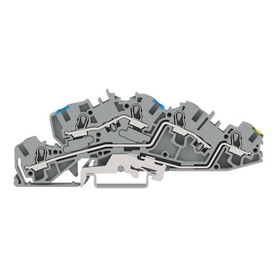 Installationsetagenklemme mit Betätigungsöffnung 4 mm² grau