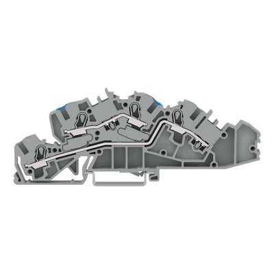 Installationsetagenklemme mit Betätigungsöffnung 4 mm² grau