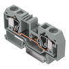 2-Leiter-Durchgangsklemme 10 mm² mittige Beschriftung grau