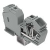 2-Leiter-Durchgangsklemme 35 mm² mit integrierter Abschlussplatte grau