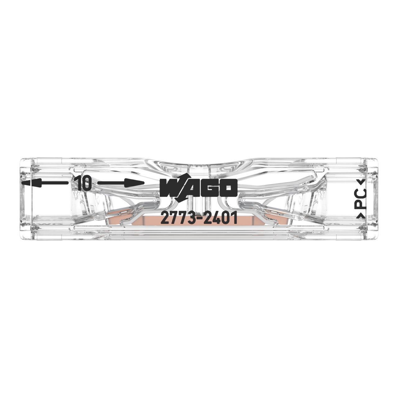 Durchgangsverbinder zum Stecken,für ein- und mehrdrähtige Leiter,max. 4 mm²,transparent – Bild 5 von 6