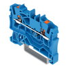 2-Leiter-Durchgangsklemme mit Drücker 2,5 mm² blau
