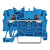 2-Leiter-Durchgangsklemme mit Drücker 2,5 mm² blau