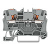 2-Leiter-Durchgangsklemme mit Drücker 4 mm² grau