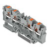 4-Leiter-Durchgangsklemme mit Drücker 4 mm² grau