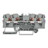 4-Leiter-Durchgangsklemme mit Drücker 4 mm² grau