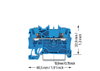 2-Leiter-Durchgangsklemme mit Drücker 2,5 mm² blau