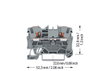 2-Leiter-Durchgangsklemme mit Drücker 4 mm² grau