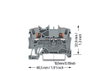 2-Leiter-Durchgangsklemme mit Drücker 1,5 mm² grau