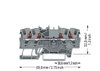 4-Leiter-Durchgangsklemme mit Drücker 1,5 mm² grau