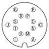 M16-Leitung M16-Buchse  axial 14-polig schwarz