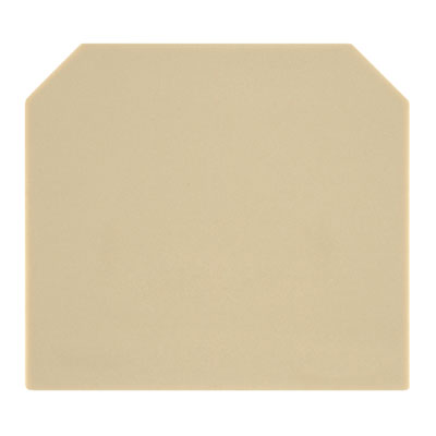 Abschlussplatte für Klemmen, weiß, Höhe: 40 mm, Breite: 3 mm, V-0, Keramik, rastbar: Ja