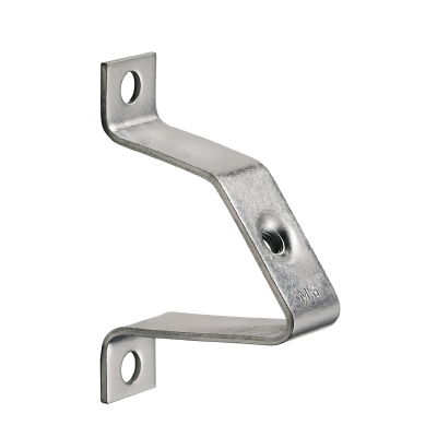Piede di montaggio per guida di supporto, argento, acciaio, M 6, Larghezza: 18 mm