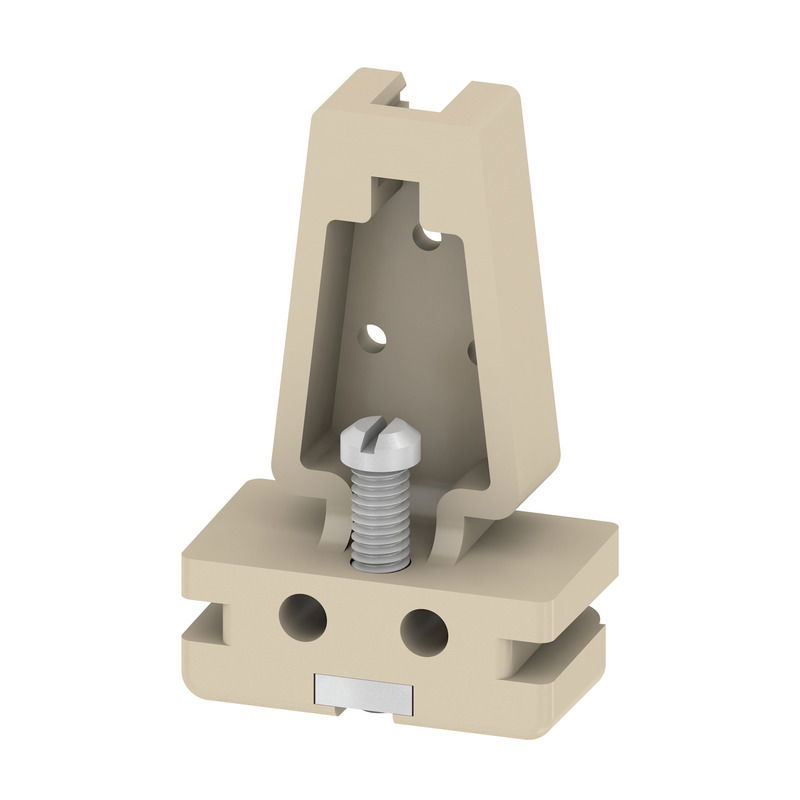 Terminale di fissaggio, beige, TS 32, V-0, Wemid, Larghezza: 15 mm, 100 °C