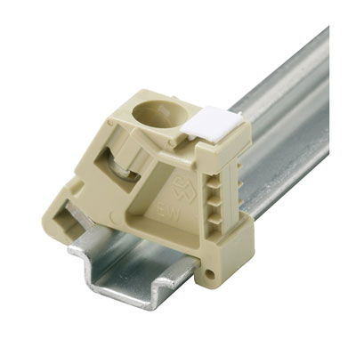 Terminale di fissaggio, beige, TS 15, V-2, poliammide 66, Larghezza: 10 mm, 100 °C