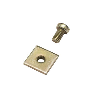 Dado di fissaggio, 15 x 15 x 11.7 mm, Acciaio, zincato, zincato, argento