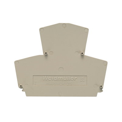 Abschlussplatte für Klemmen, dunkelbeige, Höhe: 69 mm, Breite: 1.5 mm, V-0, Wemid, rastbar: Nein