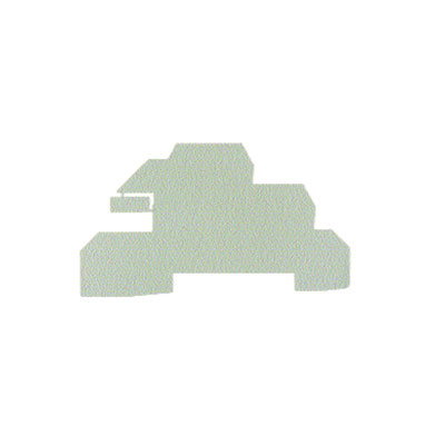 Abschlussplatte für Klemmen, dunkelbeige, Höhe: 94.5 mm, Breite: 1.5 mm, V-0, Wemid, rastbar: Nein
