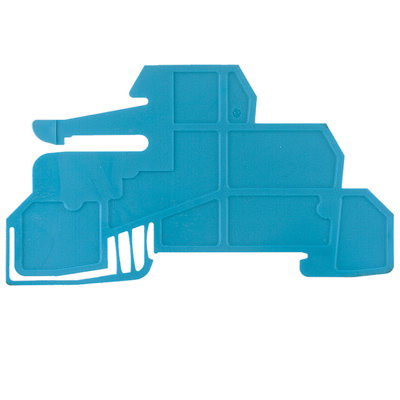 Abschluss- und Zwischenplatte (Klemmen), blau, Höhe: 84.5 mm, Breite: 2 mm, V-0, Wemid