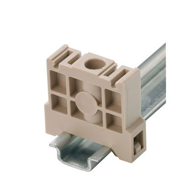 Terminale di fissaggio, Beige scuro, TS 15, HB, Plastica, Larghezza: 8 mm, 100 °C