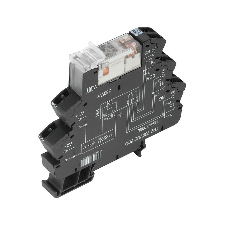 Modulo a relè, 24 V UC ±10 %, LED verde, 2 Contatto di scambio (AgNi) , 250 V AC, 8 A, Molla autobloccante