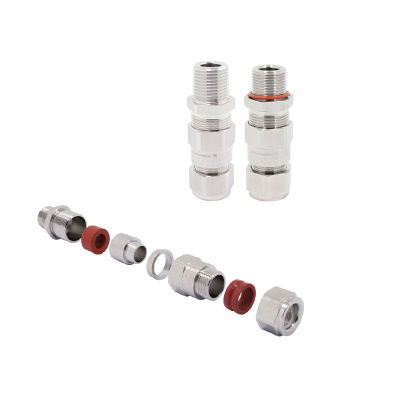 Pressacavo Ex (metallo), diritto, 1 1/4" NPT, 18 mm, Armatura a filo singolo, 1.6 - 2 mm, OD min. 30.5 - OD max. 40.5 mm, ID min. 25.50 - ID max. 32.2