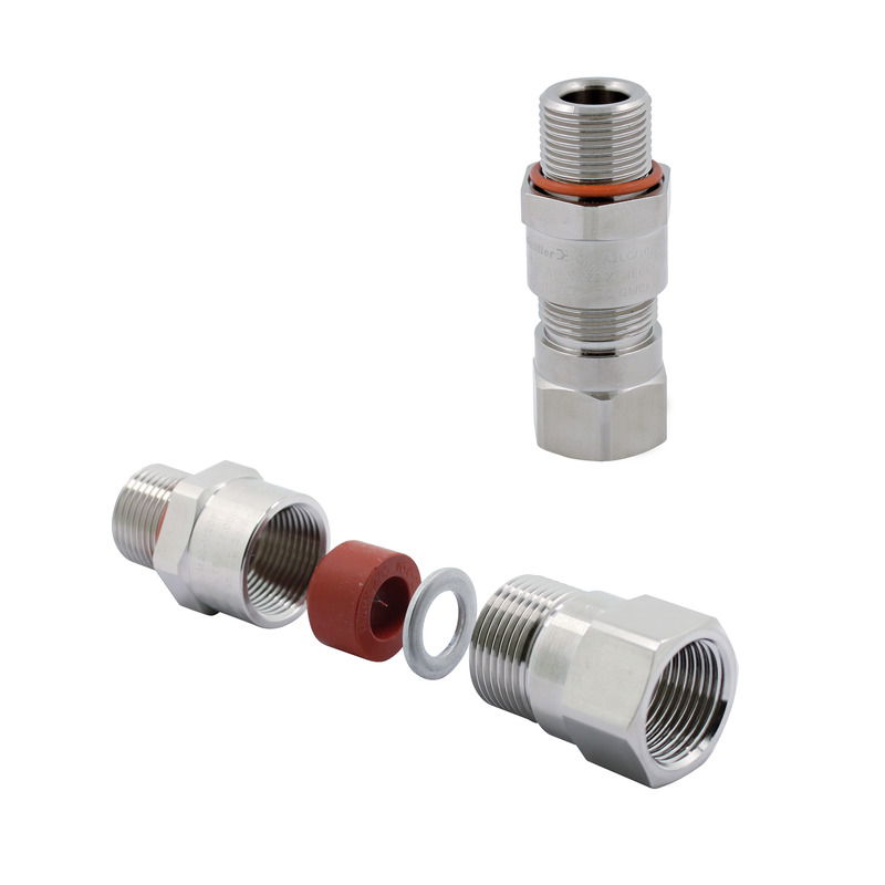 Pressacavo Ex (metallo), diritto, M 20 x 1,5, 16 mm, OD min. 8 - OD max. 11.7 mm, ottone, nichelato