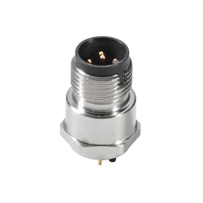 Rundsteckverbinder, Einbau (Leiterplattenanschlusstechnik), M12, Polzahl: 5, PG 9