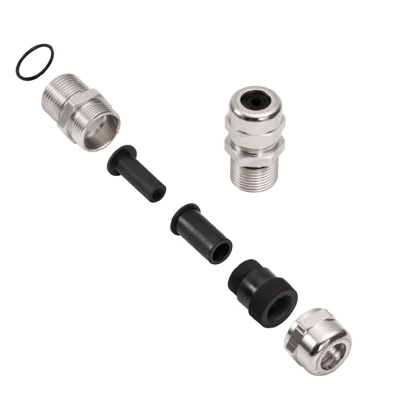 Pressacavo Ex (metallo), diritto, M 20, 16 mm, OD min. 3 - OD max. 12 mm, IP66, IP68, ottone, nichelato