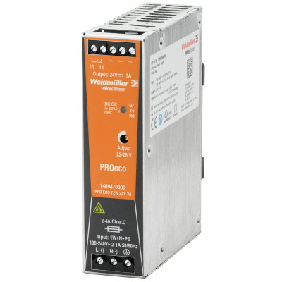 Gleichstromversorgung, 72 W, 3 A bei 55 °C