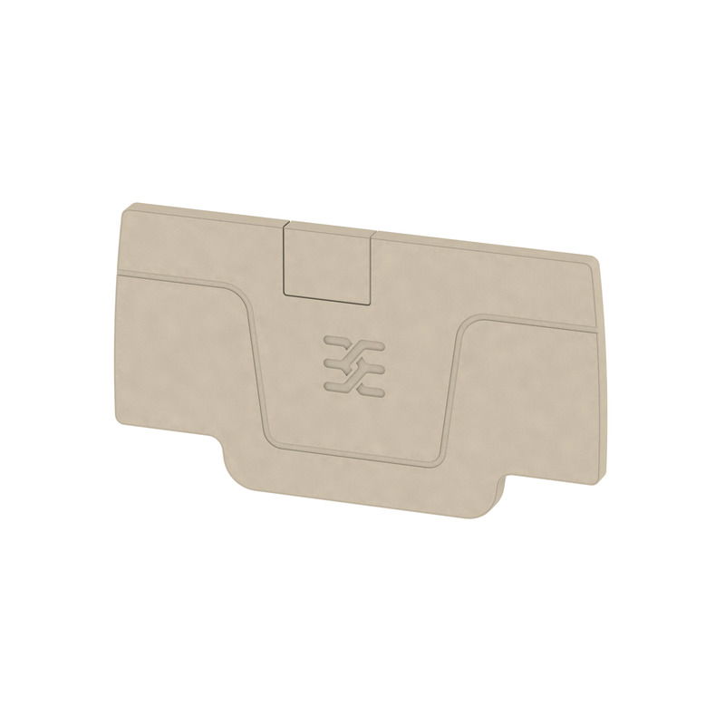 Piastra terminale per morsetti, Beige scuro, Posizione verticale: 52.75 mm, Larghezza: 2.1 mm, V-0, Wemid, bloccabile: Sì