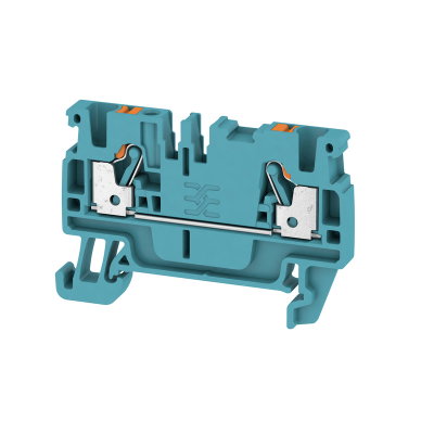 Durchgangs-Reihenklemme, PUSH IN, blau, 2.5 mm², 24 A, 800 V, Anzahl Anschlüsse: 2