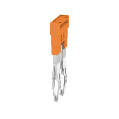 Querverbinder (Klemmen), gesteckt, orange, 24 A, Polzahl: 2, Raster in mm: 5.10, Isoliert: Ja, Breite: 7.9 mm