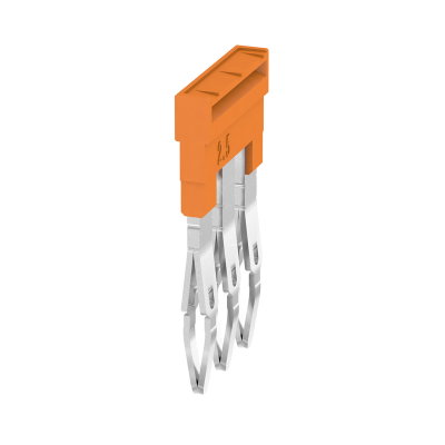 Querverbinder (Klemmen), gesteckt, orange, 24 A, Polzahl: 3, Raster in mm: 5.10, Isoliert: Ja, Breite: 13 mm