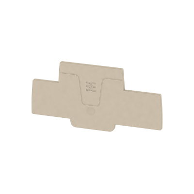 Abschlussplatte für Klemmen, dunkelbeige, Höhe: 88.25 mm, Breite: 2.1 mm, V-0, Wemid, rastbar: Ja