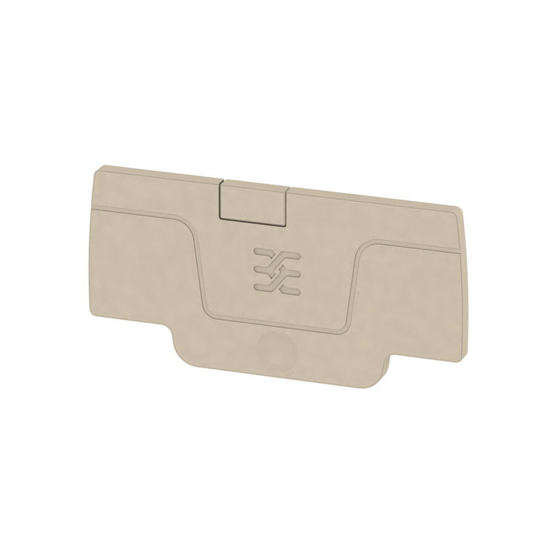 Piastra terminale per morsetti, Beige scuro, Posizione verticale: 52.76 mm, Larghezza: 2.1 mm, V-0, Wemid, bloccabile: Sì