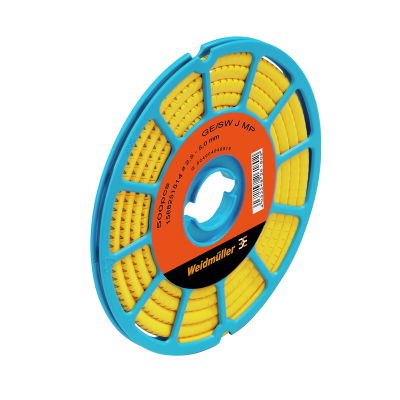 Sistema di codifica cavi, giallo, Diametro esterno conduttore:2.5 - 5 mm, Numeri, PVC, flessibile, senza cadmio, -30...80 °C