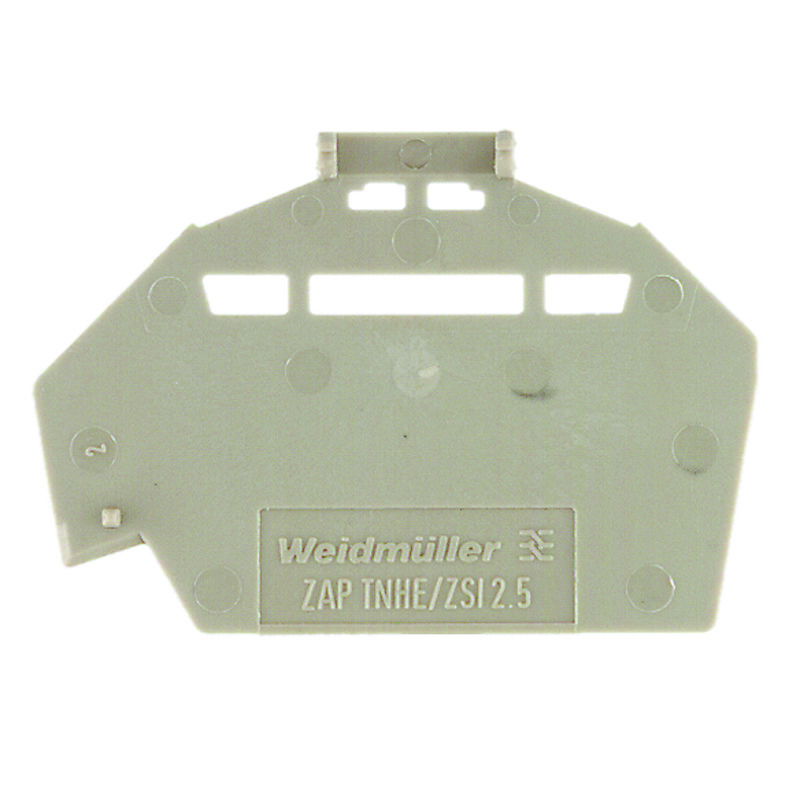 Piastra terminale per morsetti, Beige scuro, Posizione verticale: 46.7 mm, Larghezza: 1.1 mm, V-0, Wemid, bloccabile: No